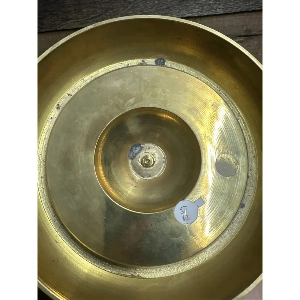 Vintage Brass Candle Holders Glass Starburst Votive Holders Set Of 2
